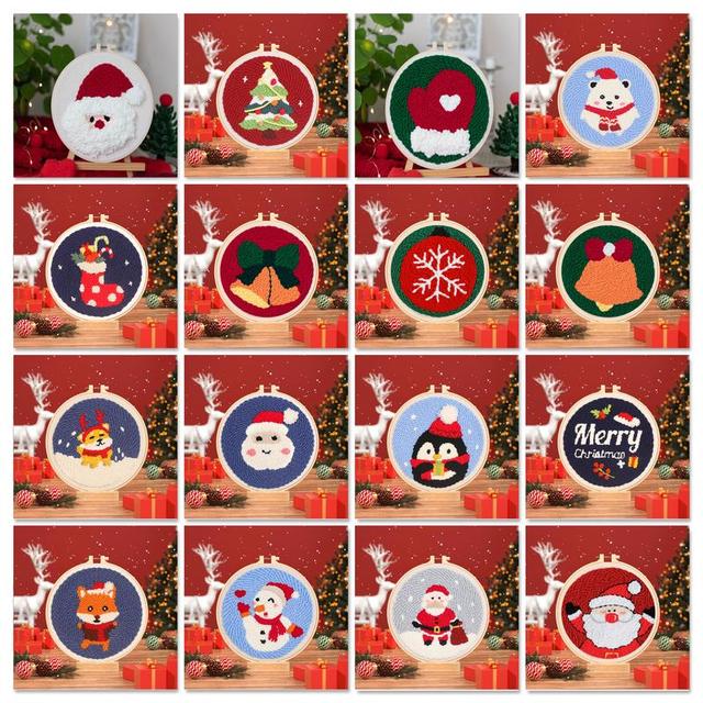 Punch Needle Paintings For Adult Funny Embroidery Kit DIY Needlework  Snowman Pattern Needlecraft Gift Christmas Decoration - AliExpress
